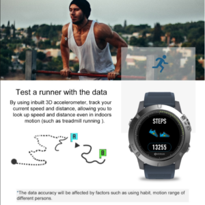 Geek Vibe 3 HR Rugged Android Smartwatch | Heart Monitor, 3D Accelerometer and App Notifier Strap the best geek watch for winners! The Geek Vibe 3 HR Rugged Android Smartwatch | Heart Monitor, 3D Accelerometer and App Notifier will give you the edge in total digital control! Check your Max Heart Rate in real-time while getting notifications for SMS, Twitter, Facebook, WhatsApp, Skype, Mail, and Hangouts messages. What's better, you get to check out when somebody calls your mobile phone! Compatible with Android and iOS, this rugged sports smartwatch is waterproof up to 50 meters, and extremely durable with Gorilla Corning 4 protection. Regular Shipping for 12 to 25 days. 100% Satisfaction Guaranteed. If you’re happy with our product, please rate us with 5 Stars. Features Gorilla Corning Glass 4 Real-Time Max Heart Rate Monitor 3D accelerometer 1.22 Inch Screen Waterproof IP67 50-meter/164 feet Smart sleep monitoring record Standby up to 5 ~7 days Auto-sync to more than 200 Android and iPhone devices. Bluetooth sync Multi-language