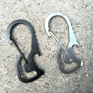 Survival Gear Carabiner Keychain Hex Driver and Bottle Opener